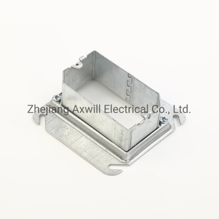 Steel Outlet Box Adjustable Mud Ring 3/4"-1-1/2"