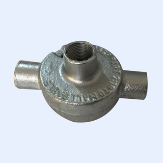 Through Way Circular Boxes Malleable Iron