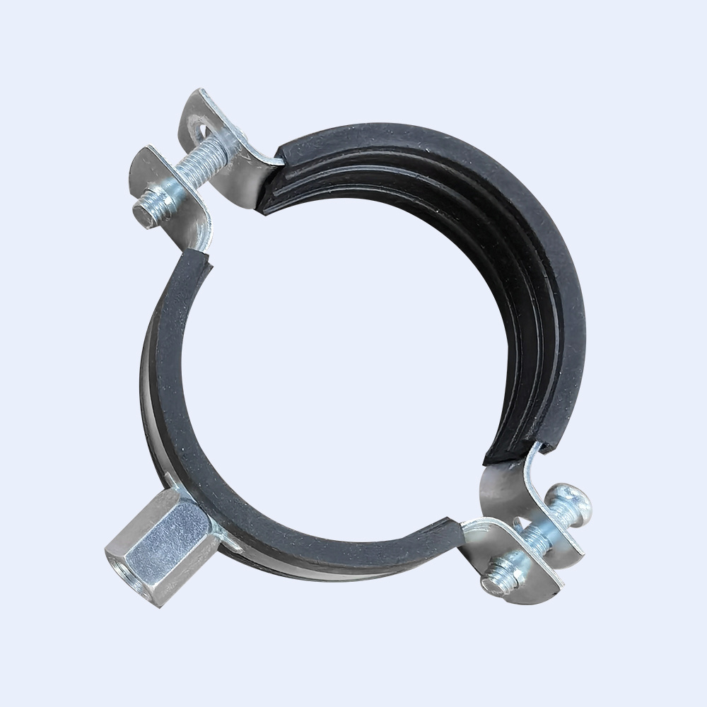 Rubber Covered Pipe Clamp with Nut