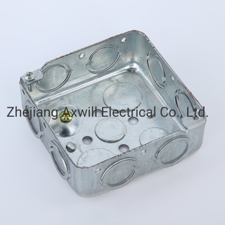 1.60mm Square Outlet Box with Bottom Raised Grounding