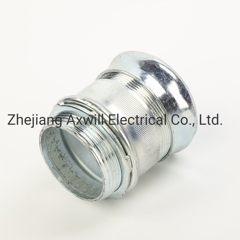 EMT Compression Connector UL Listed Electro Galvanized Steel