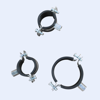 Rubber Covered Pipe Clamp with Nut