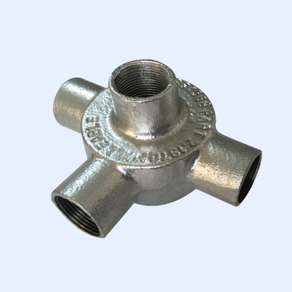 Angle Way 20mm Junction Box Malleable Iron