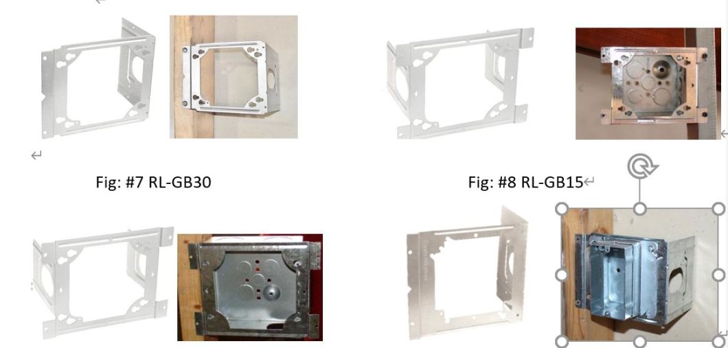 One Gang Box Mounting Bracket Fix with Cover Plate