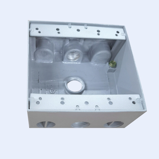Three Knockouts Junction Box PVC Coated 4 by 4