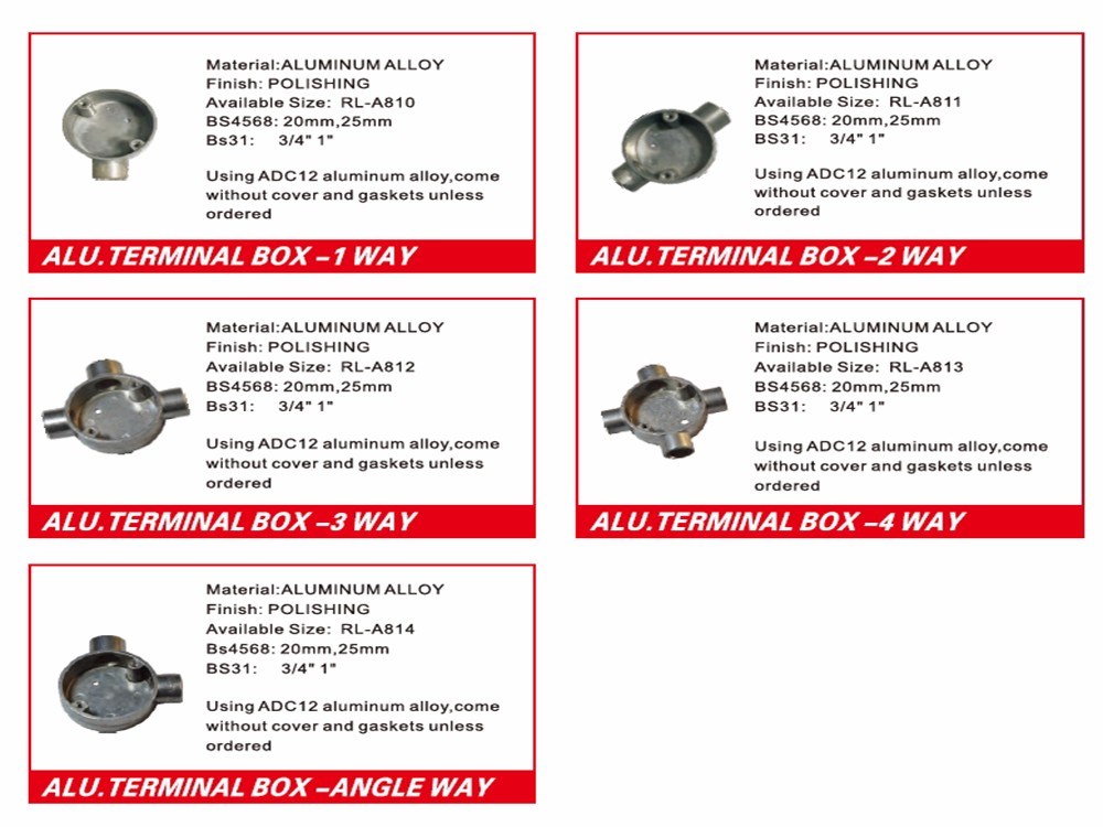Gi Round Junction Box Aluminum